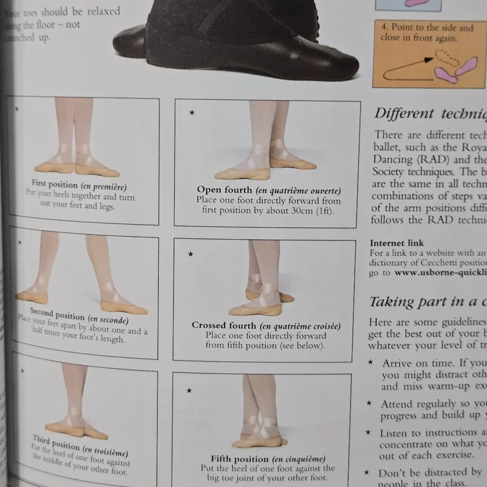 Usborne World of Ballet Book, guide to learning ballet, basic steps and more